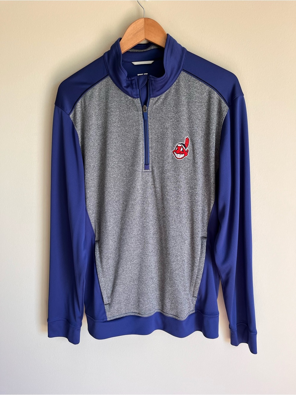Cutter and Buck Cleveland Indians Guardians 1/4 Zip Jacket MLB Size Medium (M)